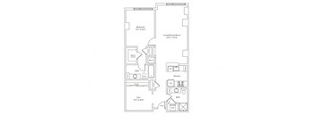 a floor plan of a bedroom apartment
