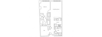 a floor plan of a bedroom apartment