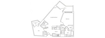 a floor plan of a bedroom apartment