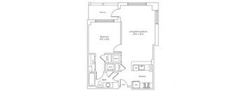 a floor plan of a bedroom apartment