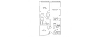 a floor plan of a bedroom apartment