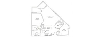 a floor plan of a bedroom apartment