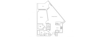 a floor plan of a bedroom apartment