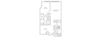 a floor plan of a bedroom apartment