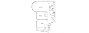 a floor plan of a bedroom apartment