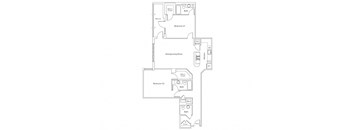 a floor plan of a bedroom apartment