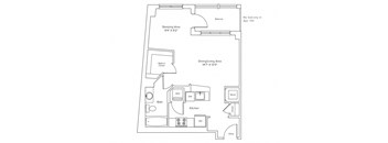 a floor plan of a bedroom apartment