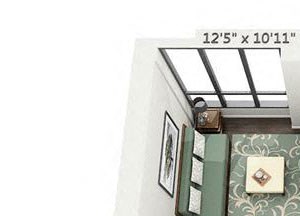 1 bed 1 bath floor plan 561 sf