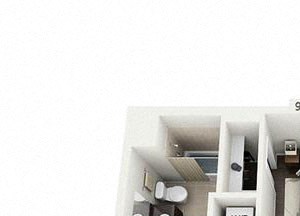 1 bed 1 bath floor plan 572 sf