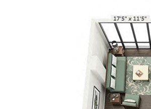 1 bed 1 bath floor plan 700sf