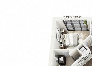2 bed 2 bath floor plan 952 sf