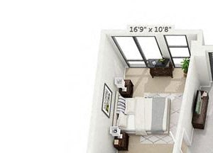 2 bed 2 bath floor plan 1067 sf