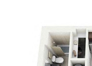 Studio floor plan 426 sf