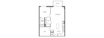 A black and white image of a floor plan for a home.