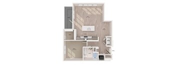 a floor plan of a home with a wooden wall