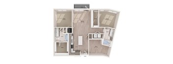 a floor plan of a 1 bedroom apartment