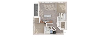 a floor plan of a 1 bedroom apartment