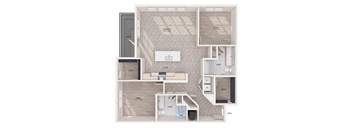 a floor plan of a bedroom apartment