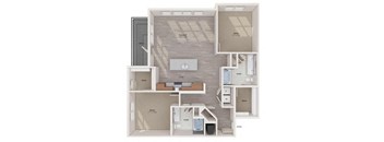 a floor plan of a 1 bedroom apartment