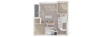 a floor plan of a 1 bedroom apartment