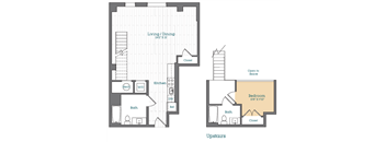 a floor plan of a bedroom apartment