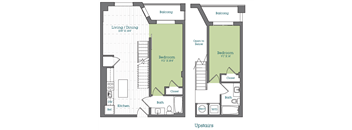 a floor plan of a bedroom apartment