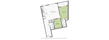 a floor plan of a bedroom apartment