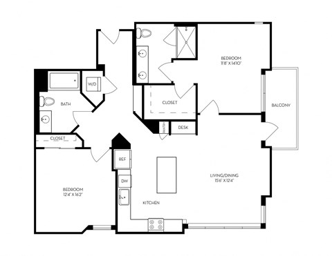 a floor plan of a house at VORA LUX, San Diego California