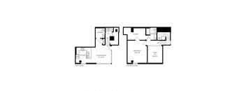 bedroom floor plan | the milano | apartment homes for rent in pittsburgh, pa at VORA LUX, California, 92120