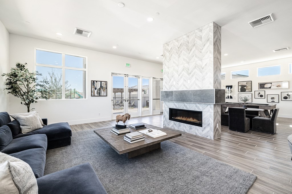 Vello Valley Lancaster Club Room Seating Area and Fireplace