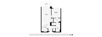 a floor plan of a bedroom apartment