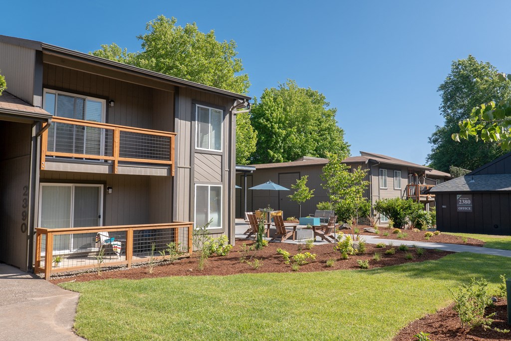 our apartments showcase an open concept with a living room  at Veri at Timberhill, Oregon, 97330