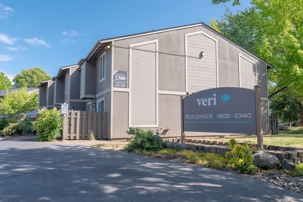 a building with a sign that says yeti buildings at Veri at Timberhill, Corvallis, OR