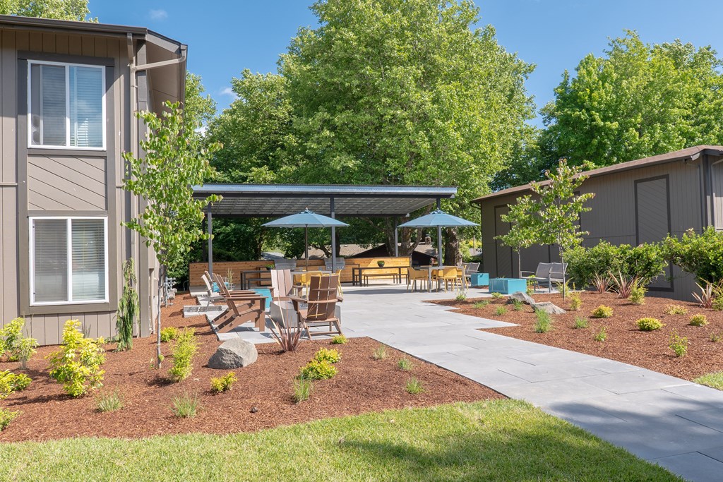 our apartments offer a patio  at Veri at Timberhill, Corvallis, OR