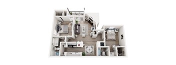 a 2100 sq ft floor plan with a bedroom and a living room