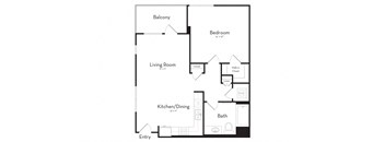 W-B2 One Bedroom One Bathroom