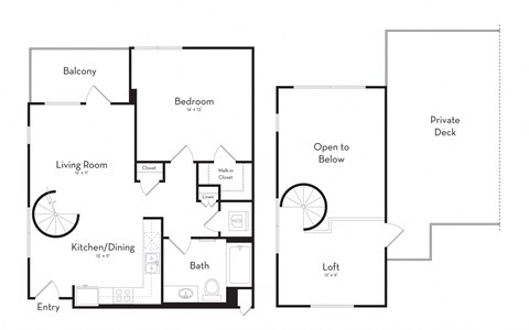 One Bedroom One Bathroom Loft