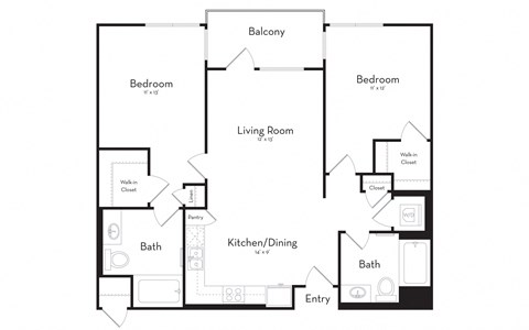 Two Bedroom Two Bathroom