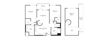 Two Bedroom Two Bathroom Loft