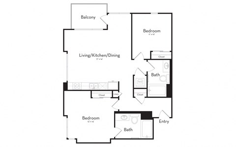 Two Bedroom Two Bathroom