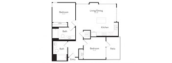 Two Bedroom Two Bathroom