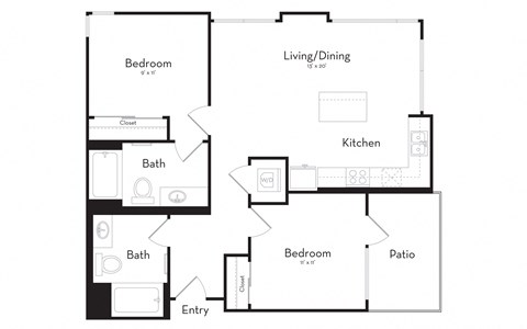 Two Bedroom Two Bathroom