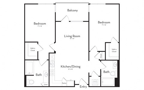 Two Bedroom Two Bathroom