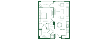 a floor plan of a home with a green background