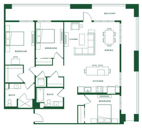 a floor plan of a house