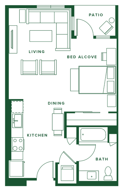a floor plan showing the layout of the apartment