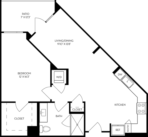 a floor plan of a two story house with a bedroom and a living room