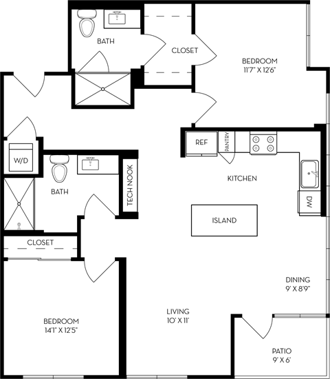 a schematic of a floor plan of a house