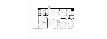 A floor plan of a house with labeled rooms such as Bath, Kitchen, Bedroom and Living room.