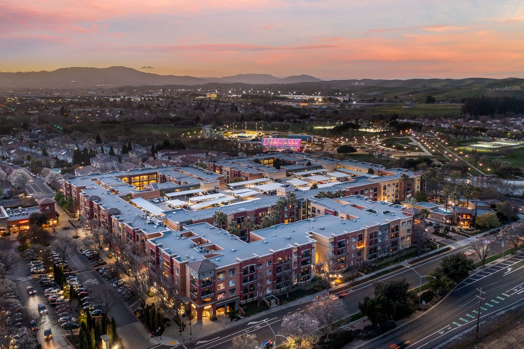 Waterford Place Apartments Aerial shot in the evening
